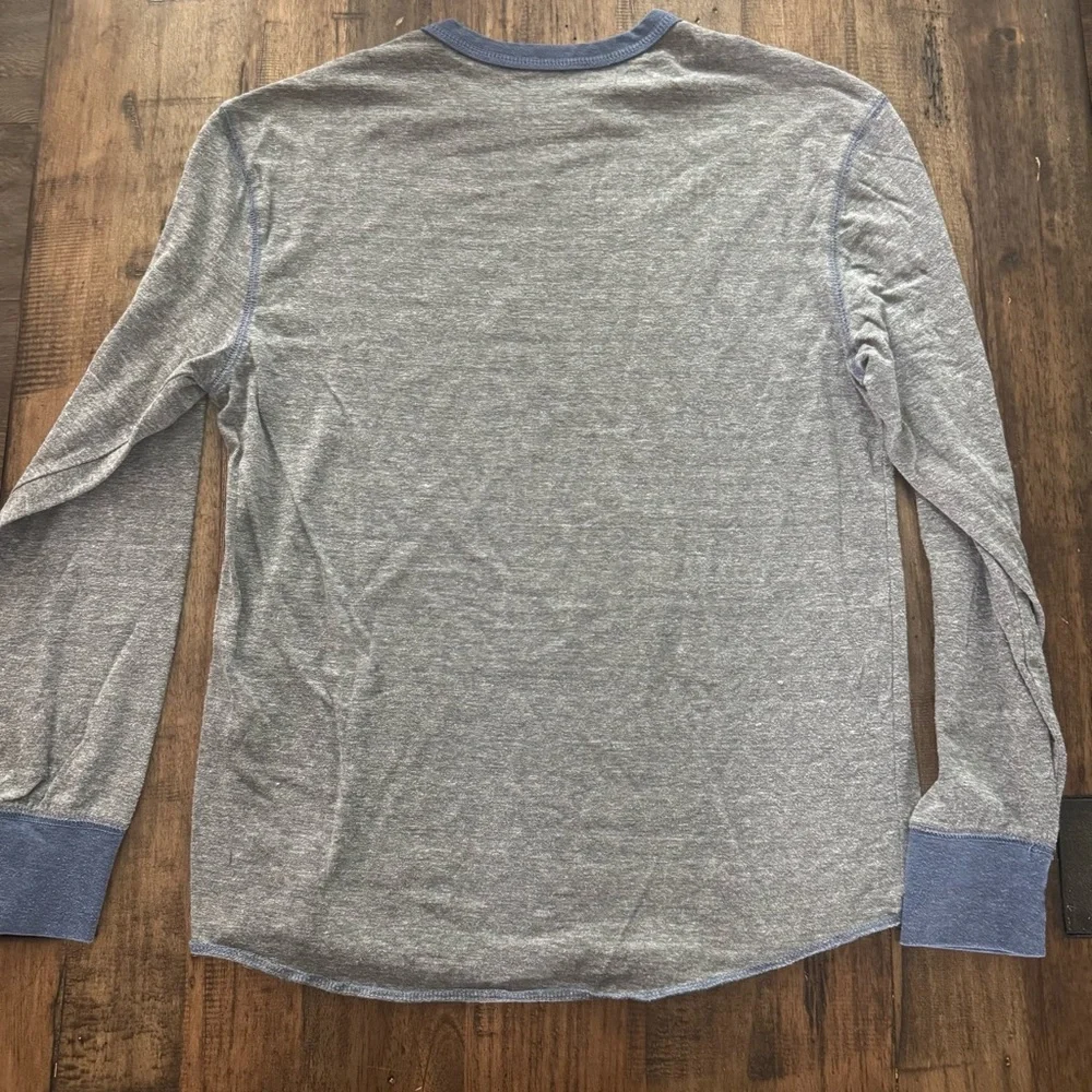 EUC Cremieux Long Sleeve Ringer Tee S Gray‎